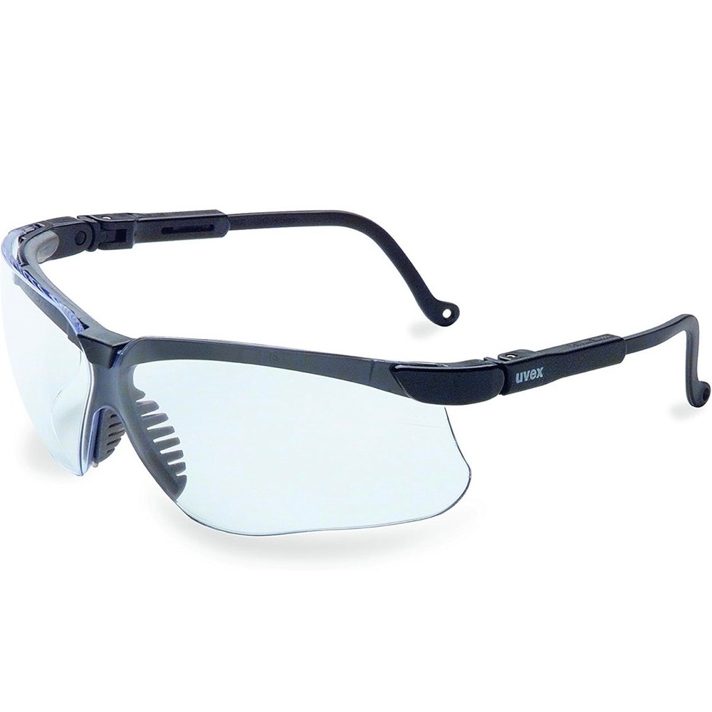 Uvex Genesis Safety‎ Glasses Honeywell Black Frame Clear Uvextreme Anti-Fog Lens